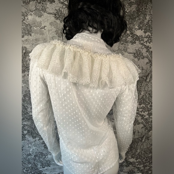 H&M x Sandra Mansour Swiss-Dot Blouse - Picture 6 of 10